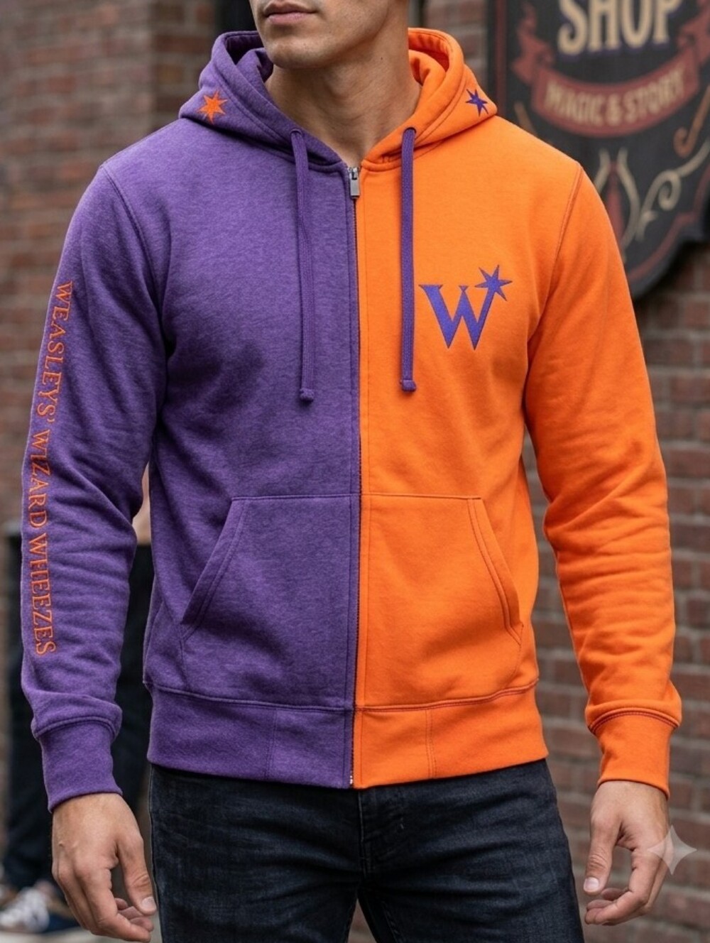 UNIVERSAL STUDIOS Harry Potter Weasleys Wizard Wheezes Zippered Fleece S